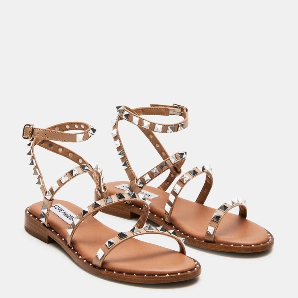Steve Madden Brown Studded Sandals- Excellent condition!